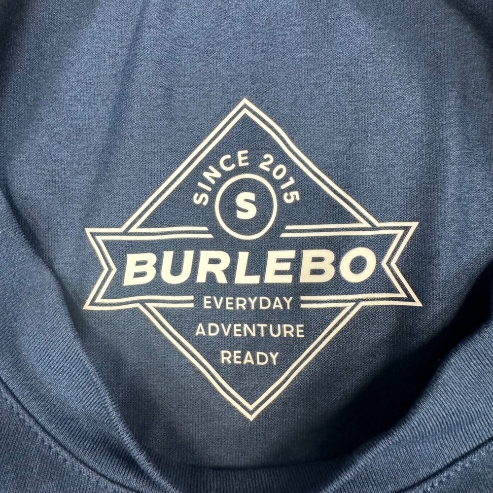 Burlebo Shirt Womens Small Navy Blue Solid Performance Short Sleeve Stretch - Picture 3 of 9